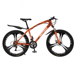 GXQZCL-1 Vélos de montagnes GXQZCL-1 VTT, vlo Tout Terrain, VTT, 26inch Roues Vlos Cadre en Acier au Carbone, Double Frein Disque et Anti-Choc Avant Fourche MTB Bike (Color : Orange, Size : 24-Speed)