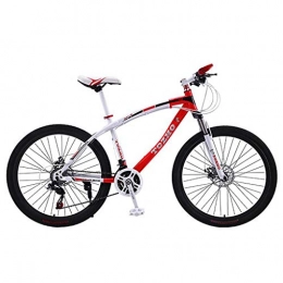 GXQZCL-1 Vélos de montagnes GXQZCL-1 VTT, vlo Tout Terrain, VTT, Vlos de Montagne Semi-Rigide, Double Frein Disque et Suspension Avant, 26" Roue, Cadre en Acier au Carbone MTB Bike (Color : Red, Size : 21 Speed)