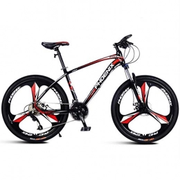 GXQZCL-1 Vélos de montagnes GXQZCL-1 VTT, vélo Tout Terrain, 26" Vélos de Montagne Vélos, Cadre en Alliage d'aluminium léger, Double Disque de Frein et de Suspension Avant Verrouillage, 27 Vitesses MTB Bike (Color : Black+Red)