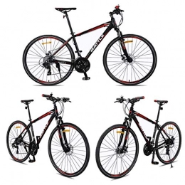 GXQZCL-1 vélo GXQZCL-1 VTT, vélo Tout Terrain, 26inch VTT, Vélos de Montagne en Alliage d'aluminium, Double Frein à Disque et Suspension Avant Lock, 27 Vitesses MTB Bike (Color : Black+Red)