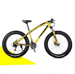 HCMNME Vélos de montagnes HCMNME Vélo de Montagne, 26 Pouces Variables Vitesse Hors Route Plage de motoneige Super Large Pneu VTT VTT VTT Cadre en Alliage avec Freins à Disque (Color : Golden, Size : 24 Speed)