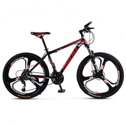 HJ Vélos de montagnes hj VTT, 26 Pouces en Acier au Carbone Haute pdale lgre tudiant vlo, 21, 24, 27, 30 Cadre de Vitesse Freins disques Fitness tudiants vlo, Rouge, 24speed