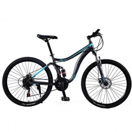 HJ Vélos de montagnes hj VTT Vlo, (26 / 24 Pouces) Amortisseur Vitesse Variable Montagne Cycle Jante en Acier Au Carbone Hommes Et Femmes Vlo Urban Outdoor Mountain Bike, Bleu, 24inch