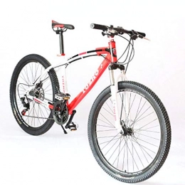 HJ Vélos de montagnes hj VTT, Vlos De Sport Urban Et des Femmes des Hommes, Prt De Vlos Milou Plage, Vlos en Acier Au Carbone (21 / 24 / 27 Vitesse Variable), Rouge, 21speed26inch