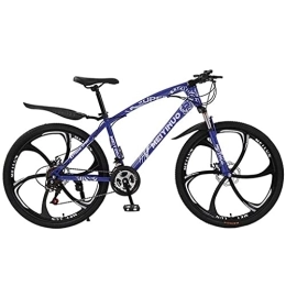 JAMCHE vélo JAMCHE Vélo de Montagne 26 Roues VTT Double Suspension pour Adultes Freins à Disque Daul 21 / 24 / 27 Vitesses Vélo pour Homme pour Chemin, Sentier et montagne / Bleu / 24 Vitesses