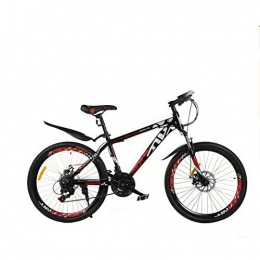 JESU vélo JESU Vélos de Montagne pour Adultes Mountain Trail Bike Bicyclettes en Acier à Haute teneur en Carbone Double Freins à Disque Vélo de Montagne, BlackRed, 22 inch