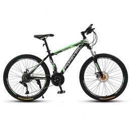 JESU Vélos de montagnes JESU Vélos de Montagne, vélo de Montagne Tout-Terrain de 24 inch, vélos de vélo VTT Tout Suspendu en Acier à Haute teneur en Carbone, Freins à Disque à Double Roue, Blackgreen, 30Speed