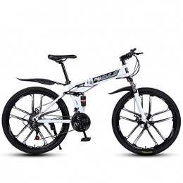 JIAWYJ Vélos de montagnes JIAWYJ YANGHAO-VTT Adulte- 26in Vélo de Montagne à 24 Vitesses pour Adulte, en Aluminium léger Cadre de Suspension Complet, Fourche Suspension, Frein à Disque, Blanc, e FGZCRSDZXC-01