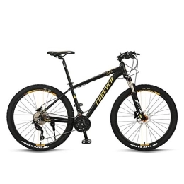 JKCKHA Vélos de montagnes JKCKHA Vélo De Montagne, Roues De 27, 5 Pouces, Manettes De Vitesses 30 Vitesses, Cadre en Aluminium, Suspension Avant, Vélo Tout-Terrain, Or Noir, Black Gold