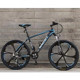 JLQWE Vélos de montagnes JLQWE Vélo VTT 26" Hommes / Femmes Montagne Vélos 24 / 27 / 30 VTT Vélo Léger Délais Cadre en Acier Au Carbone De Suspension Disque De Frein Avant (Color : Blue, Size : 27speed)