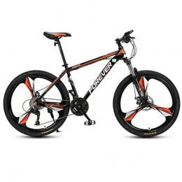 JLQWE Vélos de montagnes JLQWE Vélo VTT Mountain Bike, 26 Pouces Carbone Cadre en Acier Vélos Dur Queue, Suspension à Double Disque et Frein Avant, 24x (Color : Orange)