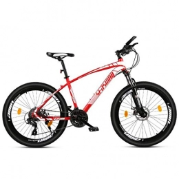 JLQWE Vélos de montagnes JLQWE Vélo VTT Mountain Bike, 26 « » Pouces Femmes / Hommes VTT Vélos 21 / 24 / 27 / 30 Speeds Cadre Léger en Acier Au Carbone Suspension Avant (Color : Red, Size : 27speed)