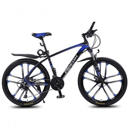 JLQWE Vélos de montagnes JLQWE Vélo VTT Mountain Bike, 26 « » Roue Vélos 27 / 30 VTT en Aluminium Léger Délais Alliage Cadre De Suspension De Frein À Disque Avant (Color : Blue, Size : 27speed)