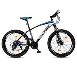 JLQWE vélo JLQWE Vélo VTT Mountain Bike, 26” Vélos Hommes / Femmes VTT, Cadre en Acier Au Carbone, Double Disque De Frein Et La Fourche Avant (Color : Black+Blue, Size : 21 Speed)