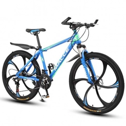 JLQWE Vélos de montagnes JLQWE Vélo VTT VTT, 26 Pouces Femmes / Hommes Montagne Vélos Cadre en Acier Léger Carbone 21 / 24 / 27 Suspension Avant Disque Délais Frein (Color : Blue, Size : 21speed)