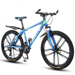 JLQWE Vélos de montagnes JLQWE Vélo VTT VTT 26 Pouces Femmes / Hommes VTT Vélos Lightweight Carbon Cadre en Acier 21 / 24 / 27 Vitesses avec Suspension Avant (Color : Blue, Size : 21speed)