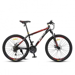 JLQWE Vélos de montagnes JLQWE Vélo VTT VTT, 26 Pouces Vélos Cadre en Acier Au Carbone, Double Disque Et Frein Suspension Avant, Roue À Rayons (Color : Red)