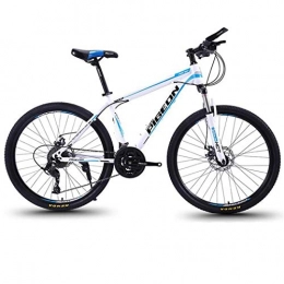 JLQWE Vélos de montagnes JLQWE Vélo VTT VTT / Vélos, 27 Speed ​​Carbon Cadre en Acier, Suspension Avant Et Double Disque De Frein, 26inch Roues À Rayons (Color : White)