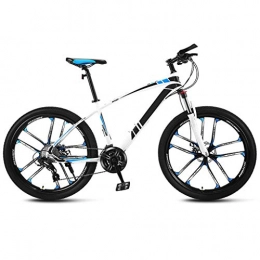 JXJ Vélos de montagnes JXJ VTT pour Adultes, Carbone en Acier, 21 / 24 / 27 / 30 Vitesses, 24 Pouces Vélo de Montagne Tout Suspendu pour Hommes et Femmes