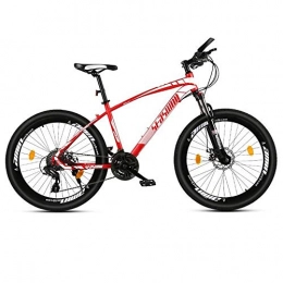 Kays vélo Kays VTT Vélo de Montagne Mountain Bike, 26” Vélos Hommes / Femmes VTT, Cadre en Acier Au Carbone, Double Disque De Frein Et La Fourche Avant (Color : Red, Size : 21 Speed)