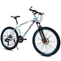 Kays vélo Kays VTT Vélo de Montagne Mountain Bike, en Acier Au Carbone Cadre Bicycles Dur Queue, Suspension Avant Et Double Disque De Frein, 26 Pouces Roues en Alliage (Color : Blue, Size : 21-Speed)