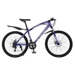 Kays vélo Kays VTT Vélo de Montagne VTT 26 Pouces en Acier Roue Cadre Carbone Mountain Bicycles, Double Disque De Frein Et La Fourche Avant (Color : Blue, Size : 27-Speed)