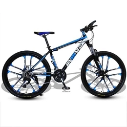 Kays vélo Kays VTT Vélo de Montagne VTT 26 Pouces Hommes / Femmes Hardtail Vélo, Cadre en Acier Au Carbone Suspension Double Disque De Frein Avant Et (Color : Black+Blue, Size : 21 Speed)