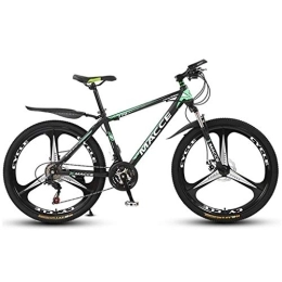 Kays vélo Kays VTT Vélo de Montagne VTT, 26 Pouces Unisexe De Montagne Vélos Cadre en Acier Au Carbone 21 / 24 / 27 Suspension Avant Disque Délais Frein (Color : Green, Size : 21speed)