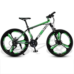 Kays vélo Kays VTT Vélo de Montagne VTT, Vélos De Montagne Hardtail Unisexe, Cadre en Acier Au Carbone, 26 Pouces Roue, Suspension À Double Disque De Frein Avant (Color : Black+Green, Size : 21 Speed)