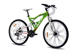 KCP Vélos de montagnes KCP 26" VTT VÈLO Unisex Femme Homme Attack Suspendu 21 Vitesses Shimano Vert (g) - 66, 0 cm (26 Pouces)