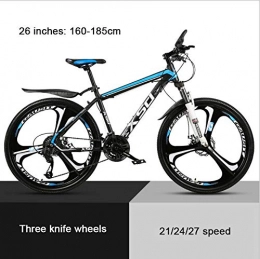 KEMANDUO Vélos de montagnes KEMANDUO 26 « Amortisseur Haut Bleu foncé de vélo de Montagne avec Roue Mito, VTT Dur Haute teneur en Carbone, sièges réglables, 21 / 24 / 27-vitesse, 21speed