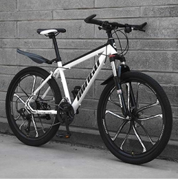 KEMANDUO Vélos de montagnes KEMANDUO VTT, Blanc Frein à Disque de dix Double Roue de Coupe Bicyclette à Cadre Rigide et Le réglage du siège, la Vitesse du VTT 26 Pouces 21 / 24 / 27 / 30, 21 Speed