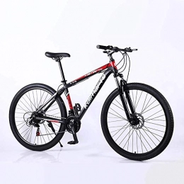 KFDQ vélo KFDQ Vélo Vélo Vélo de plein air Fitness Portable Vélo, VTT, Vélo de route, Vélo de queue rigide, 29 pouces 21 / 24 / 27 Vitesse Vélo, Hommes Femmes Vélo De Course En Aluminium Léger, noir rouge, 21 vitess