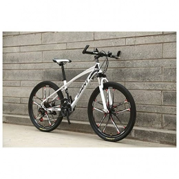 KXDLR vélo KXDLR 26 '' High-Carbon Steel Mountain Bike avec 17 '' Dual Frame Freins À Disque 21-30 Vitesses, Plusieurs Couleurs, Blanc, 24 Speed