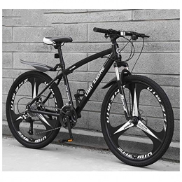 KXDLR Vélos de montagnes KXDLR Mens Mountain Bike, Suspension Avant, 26 Pouces Roues De 17 Pouces en Alliage D'aluminium avec Cadre Double Frein À Disque, Noir, 24 Speed