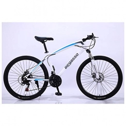 KXDLR Vélos de montagnes KXDLR VTT 24 Vitesses Hommes Dur Queue De Vélo De Montagne 26" Pneu Et 17 Pouces Cadre Suspension De Fourche avec Verrouillage Mécanique Vélo Double Frein À Disque, Blanc, 21 Speed