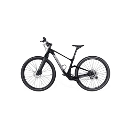 LANAZU Vélos de montagnes LANAZU Vélo VTT en Fiber de Carbone, vélo Tout-Terrain à Queue Rigide à axe traversant (Black XL(190cm Above))