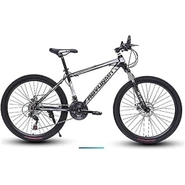 LapooH Vélos de montagnes LapooH Vélo de Montagne à Roue de 26 Pouces, 21 / 24 / 27 Vitesses Vélo de Montagne pour Hommes, Frein à Double Disque VTT vélo pour Femmes en Acier au Carbone Haute Transmission, Noir, 27 Speed