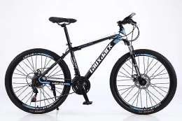 Lauxjack Vélos de montagnes Lauxjack Vélo Homme, Femme, Garçon, 26" Shimano 21 Vitesses Dérailleur VTT Bleu Noir