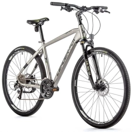 Leaderfox vélo Leaderfox Vélo Crosser Leader Fox Toscana Bike Shimano 27 vitesses en aluminium 28" - Freins à disque - Rh 57 cm - Argent mat - K23 / 1 / 4 / 1 / 1 / 225