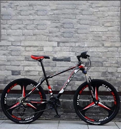 LFEWOZ Vélos de montagnes LFEWOZ Red-26 Pouces -24 Vitesse VTT Vélo pour Adultes Hommes Et Femmes, À Vitesse Variable VTT Double Disque De Frein Plage Vélos Neige Vélos Trail