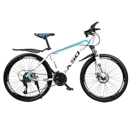 LILIS Vélos de montagnes LILIS Vélo VTT, VTT en Aluminium VTT Adulte VTT Vélo Vélos Route Ville Amortisseur vélo Vitesse réglable for Les Hommes et Les Femmes Double Frein à Disque (Color : White-26in, Size : 27 Speed)