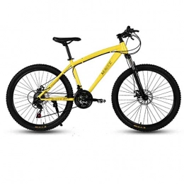 LILIS Vélos de montagnes LILIS Vélo VTT, VTT en Aluminium VTT VTT Vélo Adulte Route Vélos for Hommes et Femmes 26En Roues Double Vitesse réglable Frein à Disque (Color : Yellow, Size : 21 Speed)
