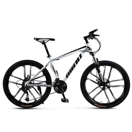 LILIS Vélos de montagnes LILIS Vélo VTT, VTT en Aluminium Vélo VTT Adulte VTT Lumière Route Vélos for Hommes et Femmes 24 / 26 Pouces Roues réglable Vitesse Double Frein à Disque (Color : White-24in, Size : 21 Speed)