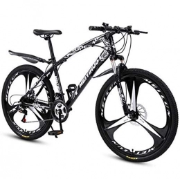 LUO vélo LUO Vlo de montagne pour adulte, cadre en acier haute teneur en carbone, VTT tout-terrain, noir, 26 pouces 27 vitesses, Noir