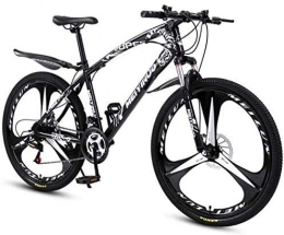 LUO vélo LUO Vlo de montagne pour adulte, cadre en acier haute teneur en carbone, VTT tout-terrain, noir, 26 pouces 27 vitesses, Noir, 26 pouces 27 vitesses