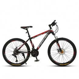 MAG.AL vélo MAG.AL VéLo De Montagne pour Hommes et Femmes Adultes, D'extérieur Sport VTT, Cadre en Acier Double Frein à Disque Mountain Bike, 26 Pouces 30 Vitesses VéLos De Route, Rouge, 24 Pouces 24 Vitesses