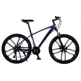 MAG.AL Vélos de montagnes MAG.AL VéLos De Route Mountain Bike, Adulte Sport D'extérieur VTT, Double Frein à Disque VéLo De Montagne, Aluminum Alloy Frame, Vélo pour La Ville Et Les Trajets Quotidien, Bleu, 24 Pouces 21 Vitesses