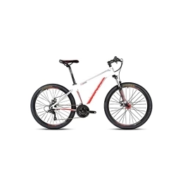  Vélos de montagnes Mens Bicycle Bicycle, 26 inch 21 Speed Mountain Bike Double Disc Brakes MTB Bike Student Bicycle (Color : Red) (White)