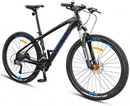 MKWEY Vélos de montagnes MKWEY Adulte VTT, 27.5 Pouces Big Wheels VTT vlos Cadre de Carbone Hommes Femmes Tout Terrain VTT pour Les Personnes ges Jeunes, Blue, 27 Speed